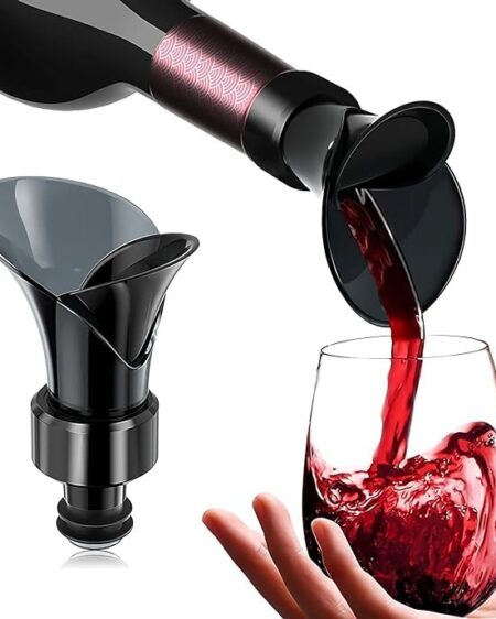 Bebo Creations PourPerfect: Dual-Function Wine Stopper & Wine Pourer, Premium Wine Stopper with Pouring Precision, Perfect Bar Accessories, Wine Dispenser with Stopper, Stop, Seal, and Sip in Style