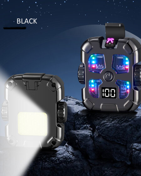 BEBO CREATIONS Dual Arc Plasma Lighters - Outdoor Camping Lighter for Men Women,Type-C Rechargeable Electric Windproof ELighter, Fancy Lighters