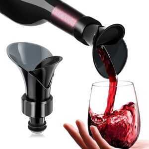 Bebo Creations PourPerfect: Dual-Function Wine Stopper & Wine Pourer, Premium Wine Stopper with Pouring Precision, Perfect Bar Accessories, Wine Dispenser with Stopper, Stop, Seal, and Sip in Style