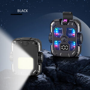 BEBO CREATIONS Dual Arc Plasma Lighters – Outdoor Camping Lighter for Men Women,Type-C Rechargeable Electric Windproof ELighter, Fancy Lighters